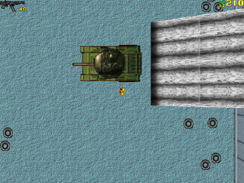 Czołg w ukrytym miejscu